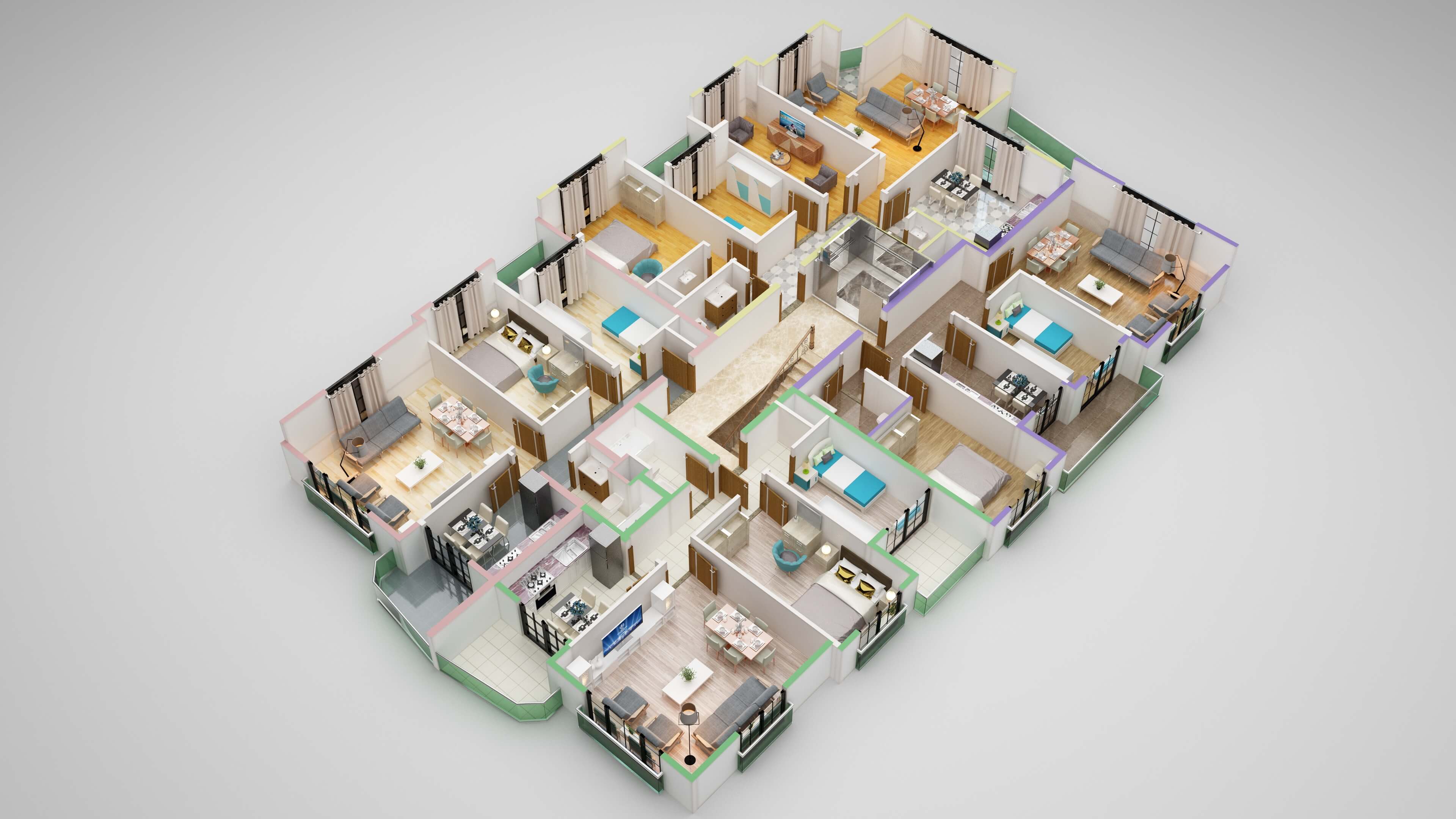 3D KAT PLANI MODELLEMESİ